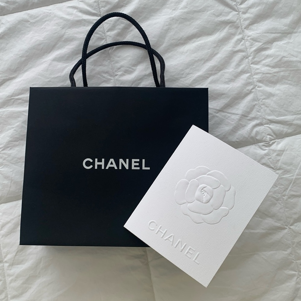 Chanel shopping bag and card